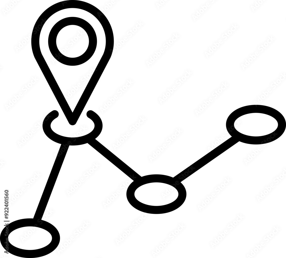 Pointer icon. Location sign. Linear icon. Pointer icon. Location sign. Linear icon.