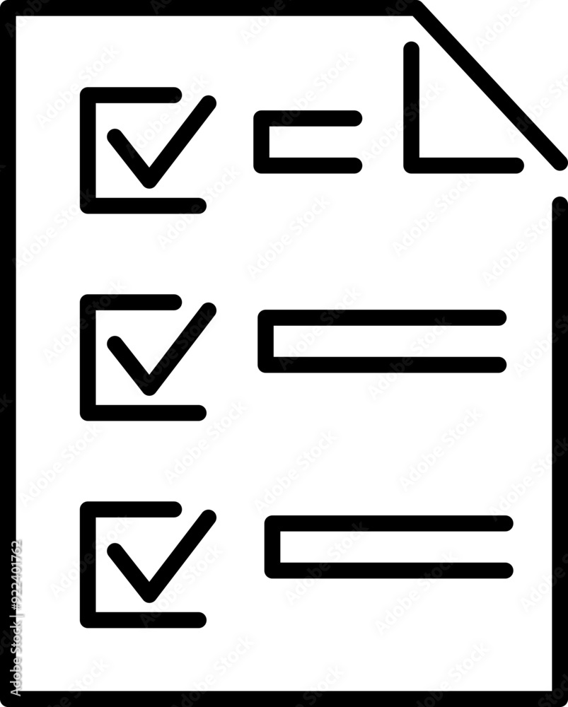List icon. Linear style. List icon. Linear style.