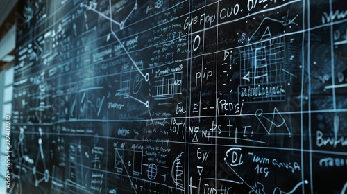 blackboard with math equations