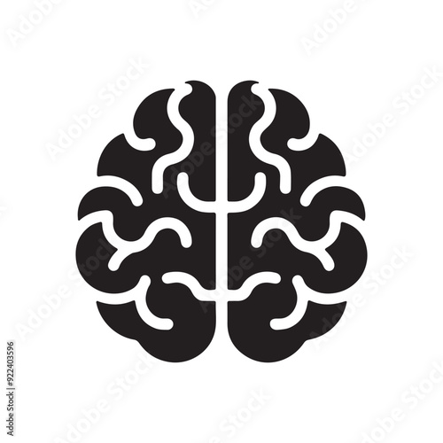 brain silhouettes , brian vector design