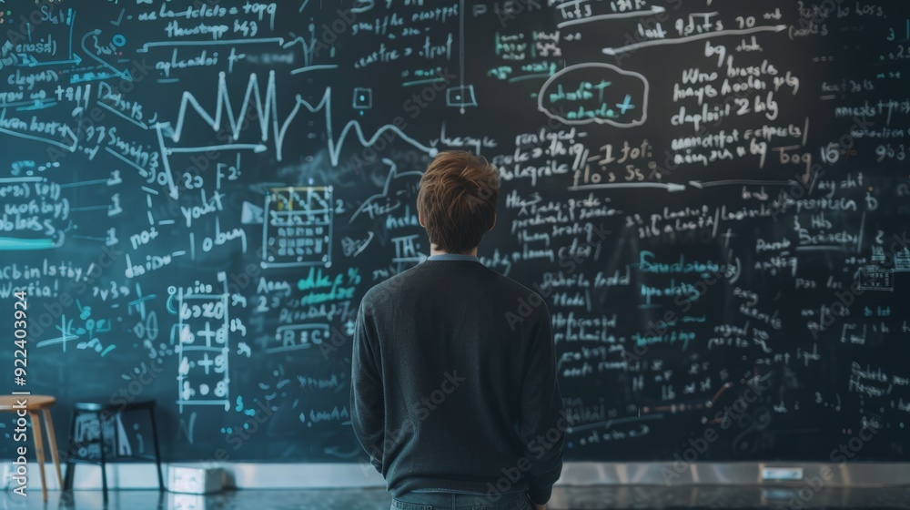 blackboard with math equations blackboard with math equations