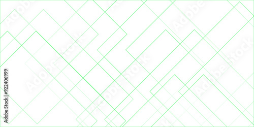 Abstract Geometric squares in bright light with soft shadows as pattern. Vector abstract futuristic architecture concept with digital geometric connection green lines. Vector futuristic digital landsc