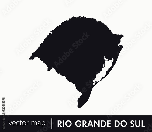 Rio Grande do Sul state map. Federative unit of Brazil. Vector map for any needs.	
