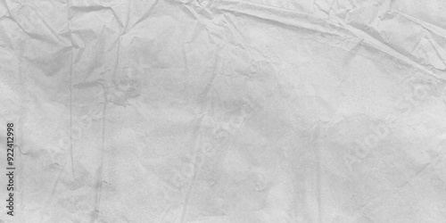 White paper crumpled texture. White wrinkled paper texture. Grunge concrete wall. Vintage blank wallpaper. panorama grunge wrinkly paper texture background, crumpled pattern texture. Top view.