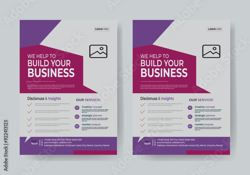 Flyer Mockup business flyer template one color design