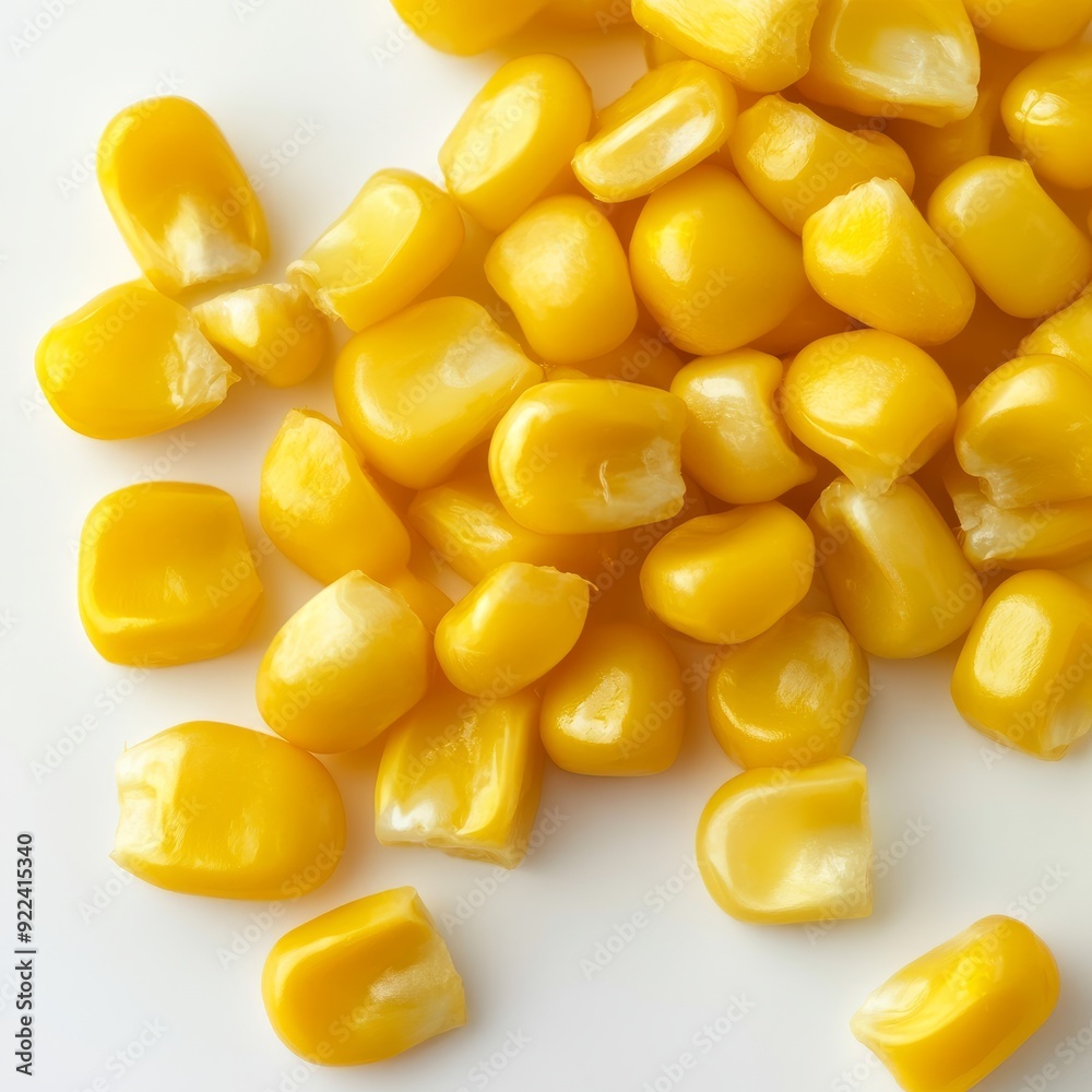 Close up of canned corn on an isolated white background Close up of canned corn on an isolated white background