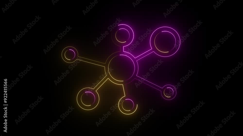 Networking concept. line icon animation on black background with two. Networking concept. line icon animation on black background with two.