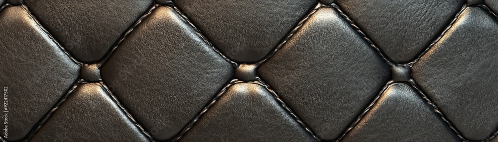 3D quilted leather with diamond stitching, luxurious texture 3D quilted leather with diamond stitching, luxurious texture