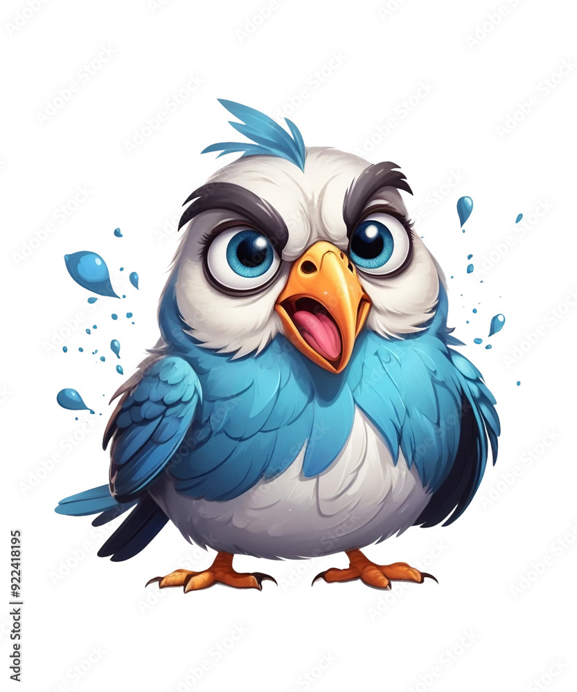  Funny Grumpy Bird Clipart.