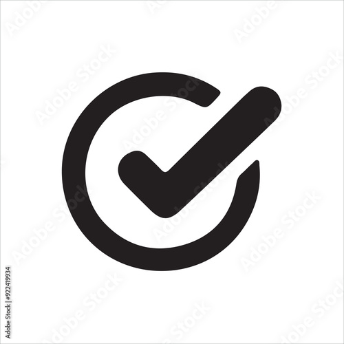 Chacklist icon Vector silhoutte illustration on a white background.  