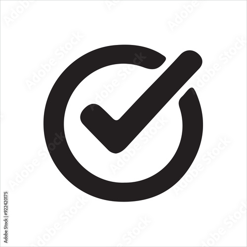 Chacklist icon Vector silhoutte illustration on a white background.  