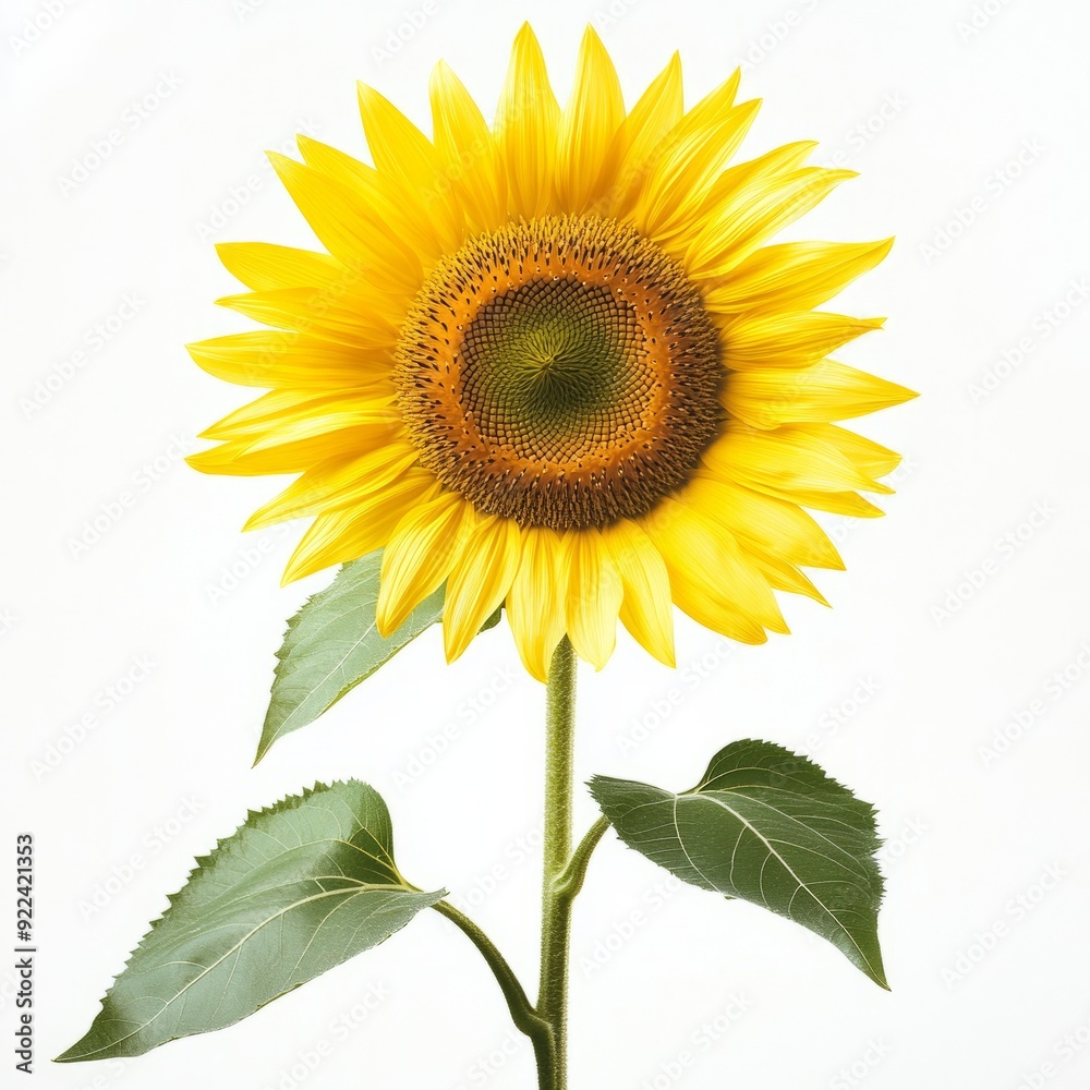 Close up of Sunflower on an isolated white background Close up of Sunflower on an isolated white background