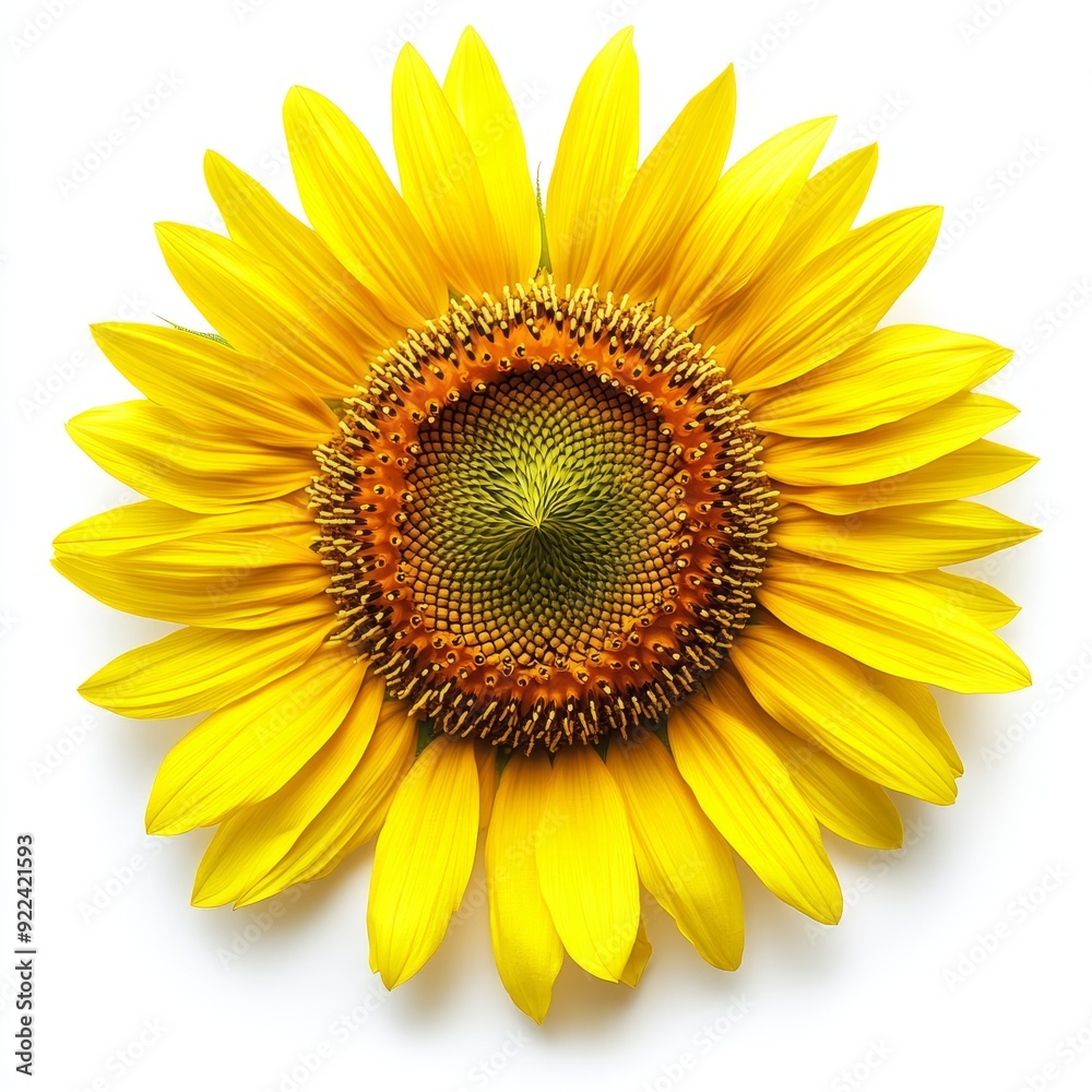 Close up of Sunflower on an isolated white background Close up of Sunflower on an isolated white background