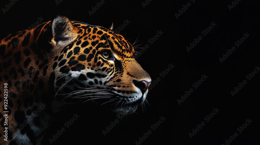 Obraz premium Jaguar Portrait in Dark Background