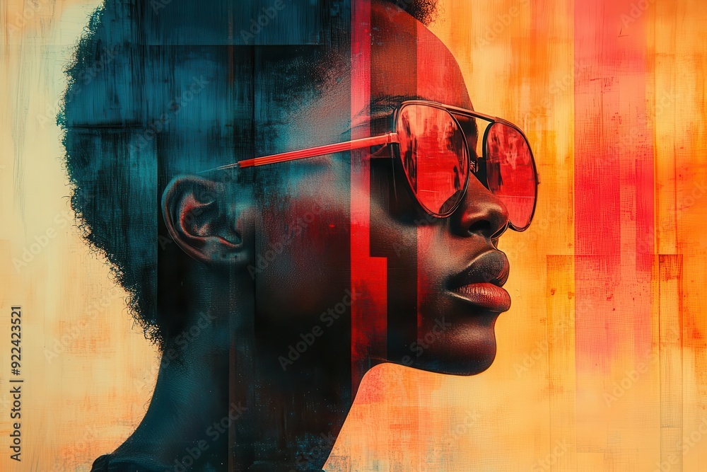 retrofuturistic collage grungy xeroxed portraits layered with neon geometric shapes 90sinspired typography weaves through composition distressed textures meet vibrant digital elements retrofuturistic collage grungy xeroxed portraits layered with neon geometric shapes 90sinspired typography weaves through composition distressed textures meet vibrant digital elements