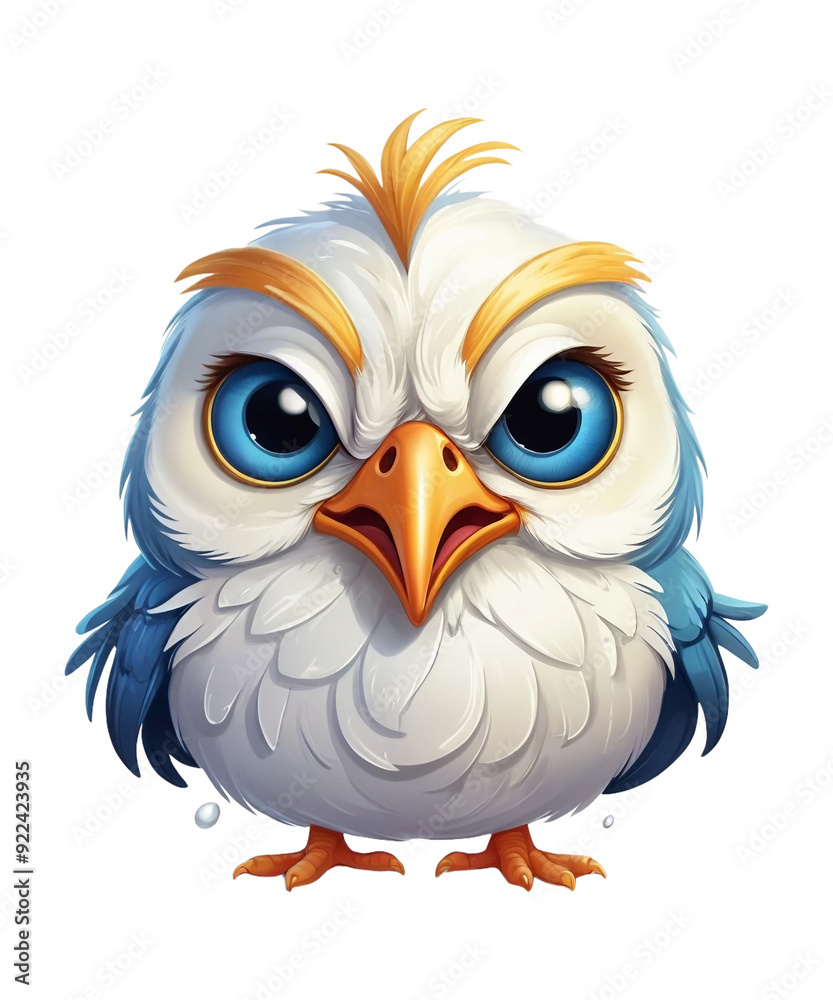  Funny Grumpy Bird Clipart.