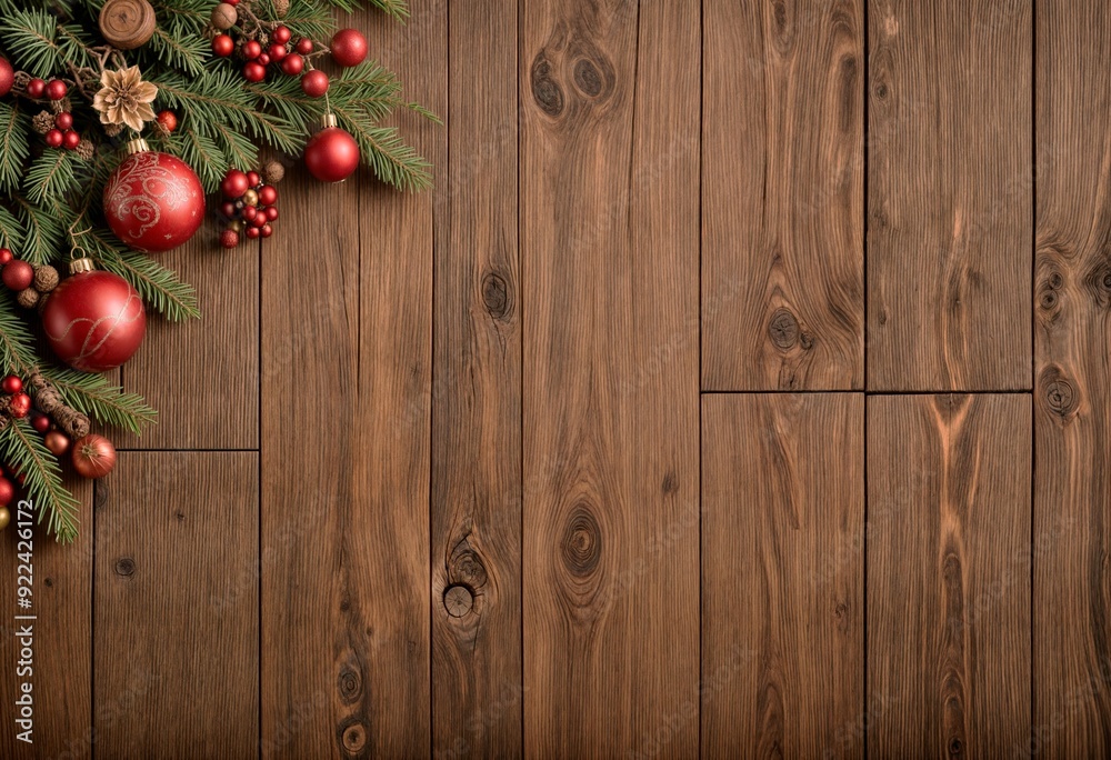 happy new year 2025 Christmas decoration on wooden background