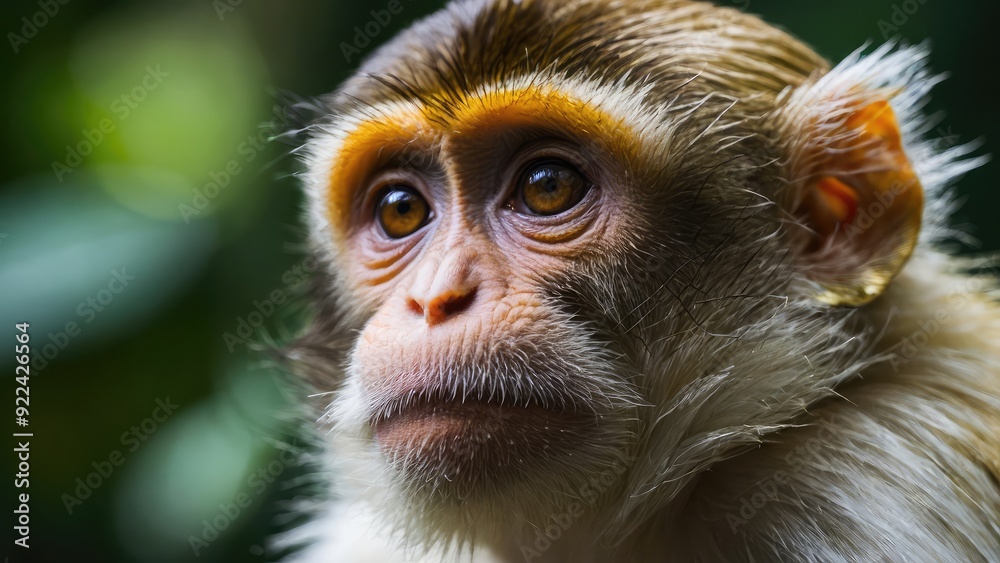 close up portrait of a long macaque close up portrait of a long macaque