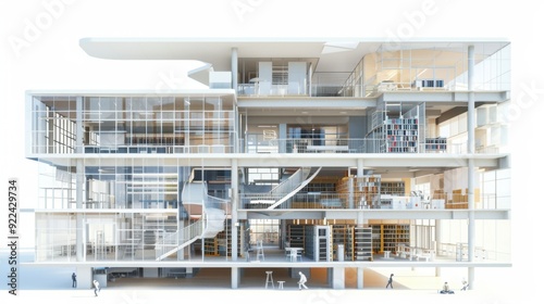 Intricately designed 3D model of a university-themed building with multiple floors, showcasing detailed school facilities and Avatar Star Shoe as the principal, all interconnected with ladder