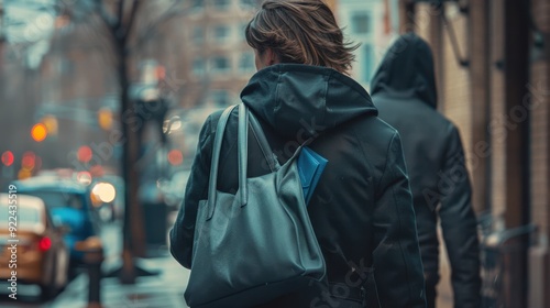 The urban pedestrians walking