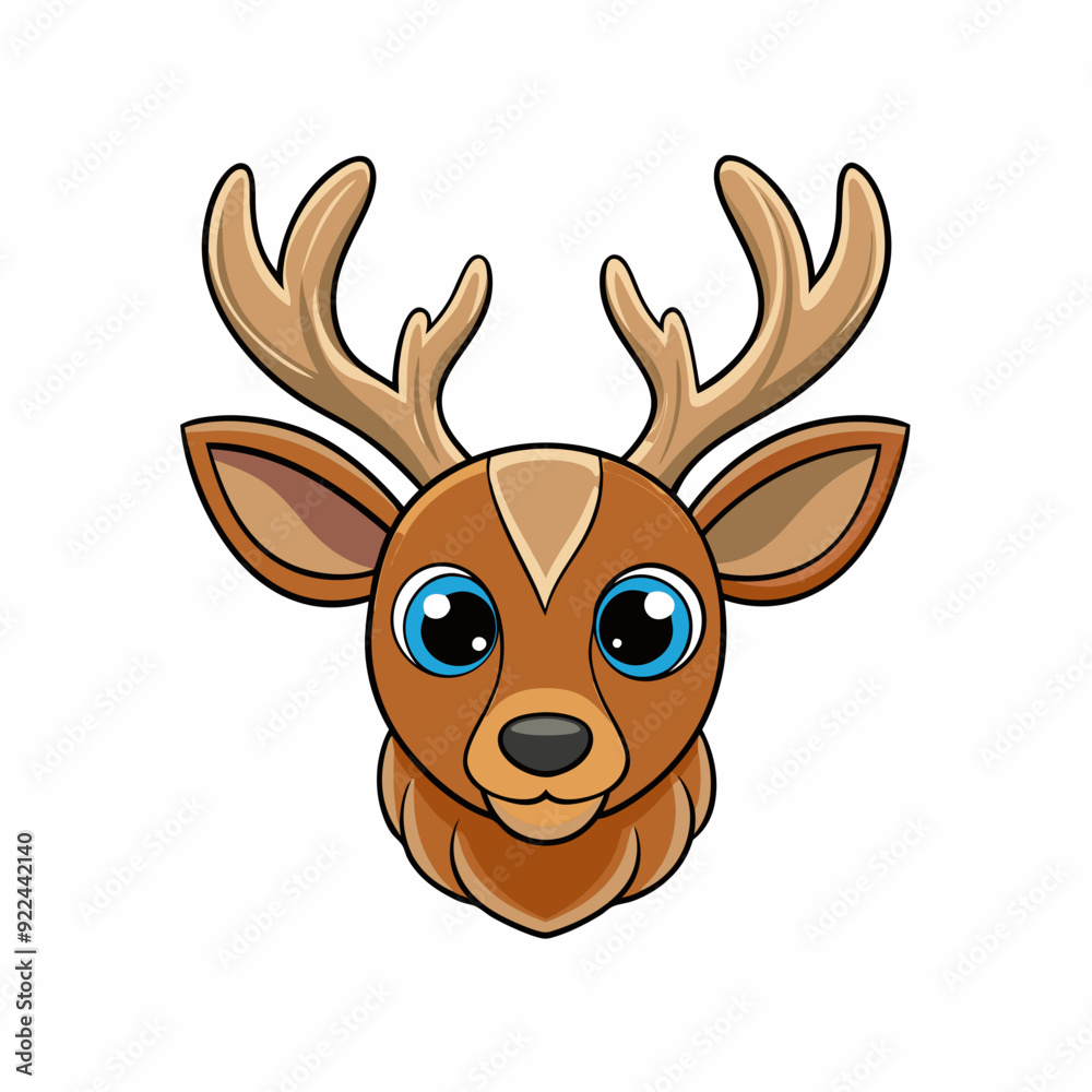 Caribou head logo art vector illustrator Caribou head logo art vector illustrator