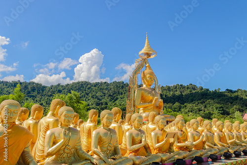 Phuttha Utthayan Makha Bucha Anusorn Buddha stature Pang patron 1,250 in Nakhon Nayok, Tourist Attraction Landmark. photo