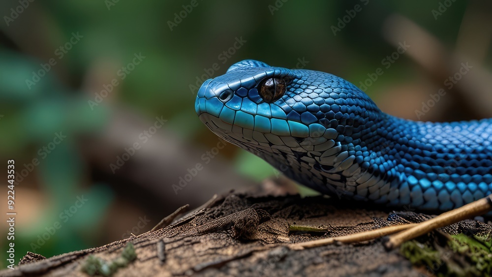 Fototapeta premium green lizard on a branch