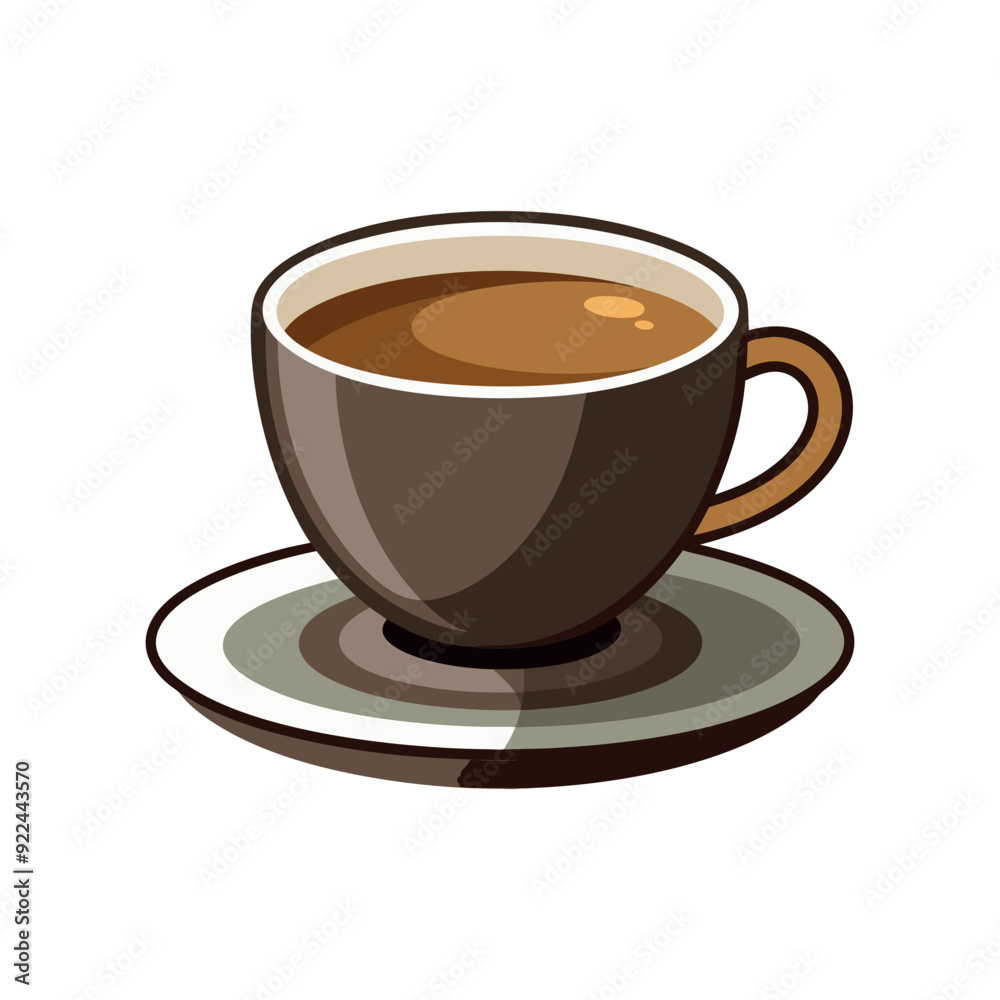 Fototapeta premium Coffee cup isolated vector template illustration