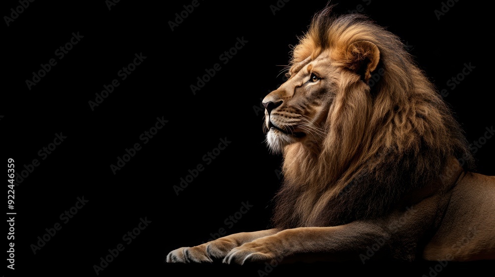 Naklejka premium Majestic Lion Portrait