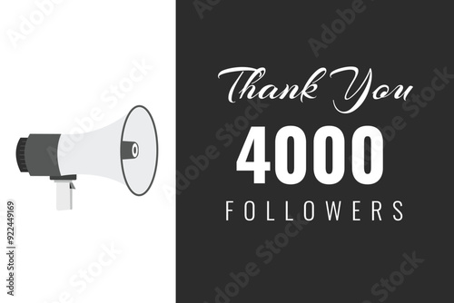 4000 OR 4k followers celebration. Thank you 4000   followers congratulation template banner. banner for social 4k friends and followers. celebrate subscribers and followers.

