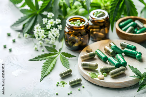 Medizinisches Cannabis – Cannabisblüten und pharmazeutische Produkte photo