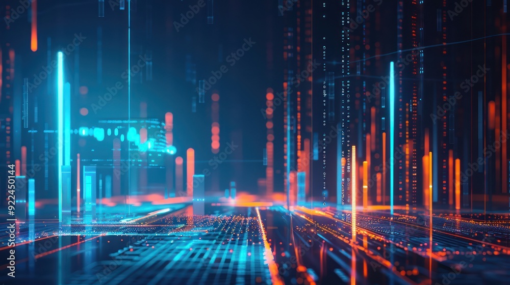 Abstract Digital Cityscape