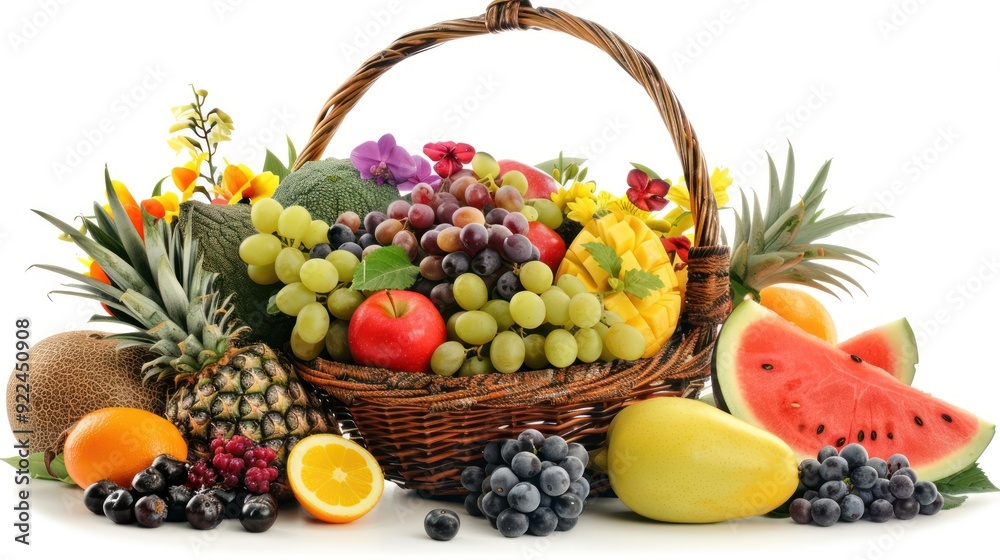 A Basket Full of Fresh Fruits A Basket Full of Fresh Fruits