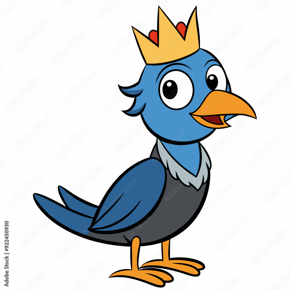 A real bird wearing crown A real bird wearing crown