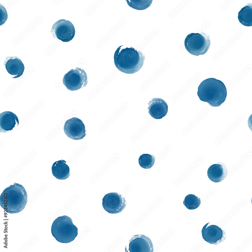 Seamless pattern with blue polka dots. Abstract watercolor modern background Seamless pattern with blue polka dots. Abstract watercolor modern background