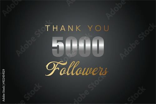 5000 OR 5k followers celebration. Thank you 5000   followers congratulation template banner. banner for social 5k friends and followers. celebrate subscribers and followers.
