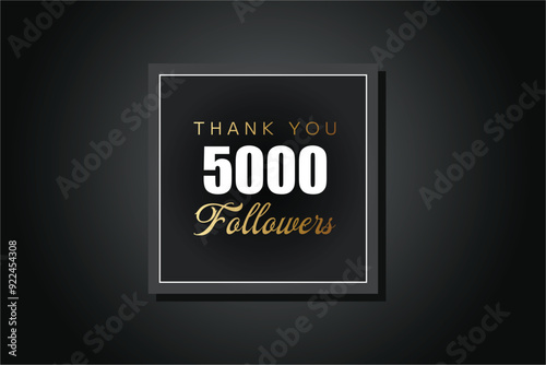 5000 OR 5k followers celebration. Thank you 5000   followers congratulation template banner. banner for social 5k friends and followers. celebrate subscribers and followers.
