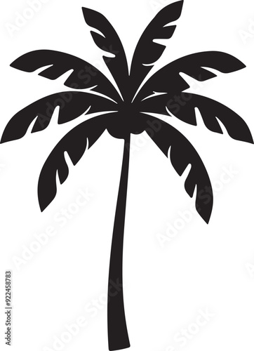 Palm tree illustration silhouette vector art design