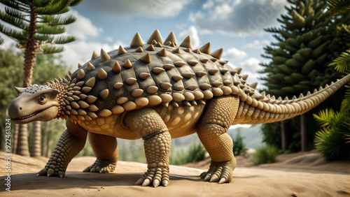 ankylosaurus dinosaur background photo