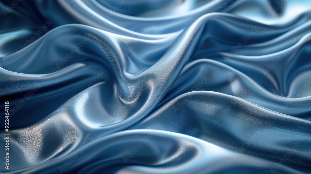 Obraz premium Softly flowing silk fabric (close up, pure luxury, futuristic, Composite, Textile mill)