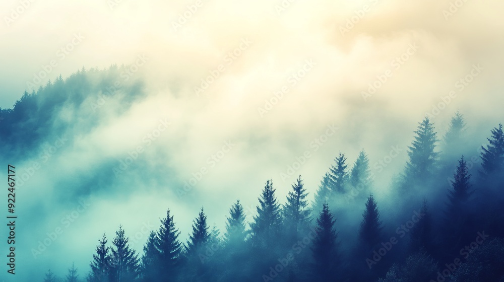 Misty Forest Landscape