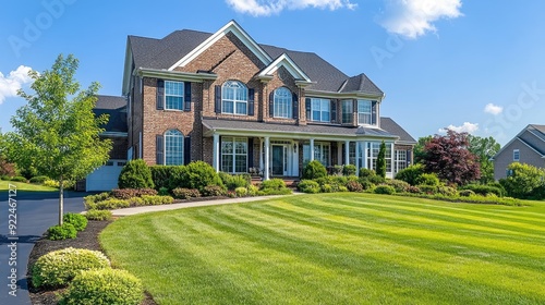 Virginia Home. Luxury Suburban Estate with Expansive Lawn in Leesburg, America photo