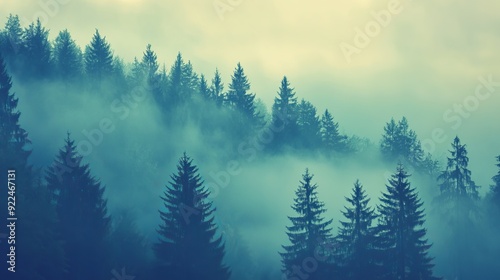 Misty Forest Landscape
