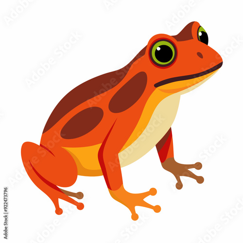Common coqui frog art vector illustration