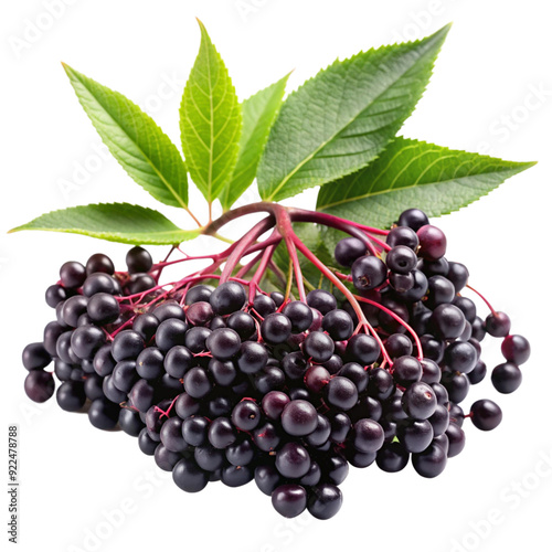 Elderberries isolated on transparent background