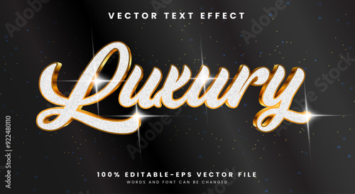 Luxury golden style editable text effect Template