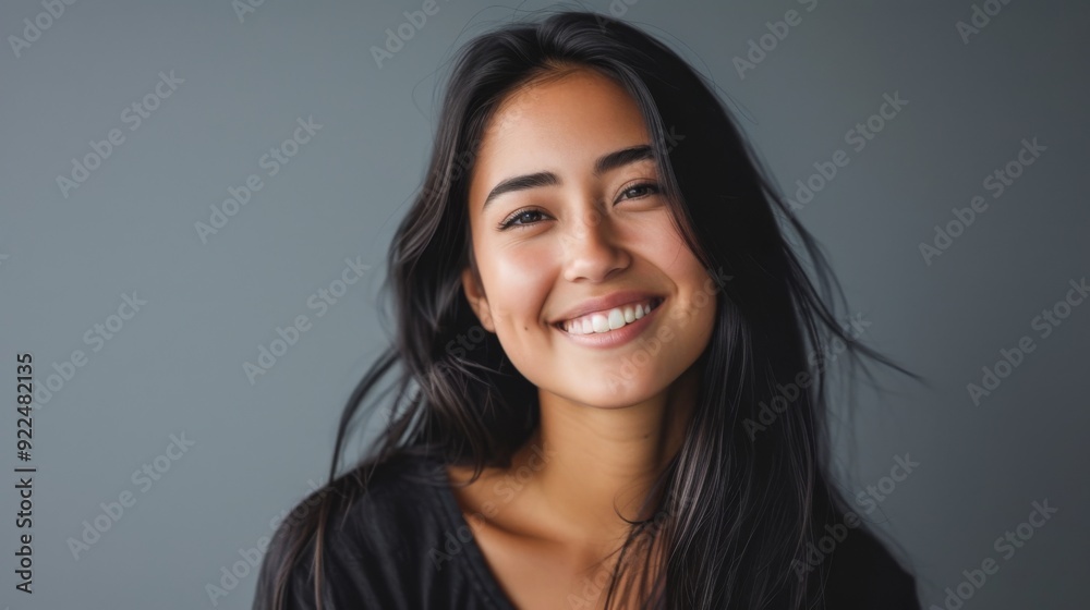 Portrait of a woman with long hair Portrait of a woman with long hair