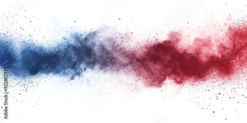 Patriotic Fireworks Erupt in Red, White, and Blue Confetti Bursts, Celebrating Labor Day with a Dynamic American Flag-Inspired Abstract Background for Independence Day and Memorial Commemorations