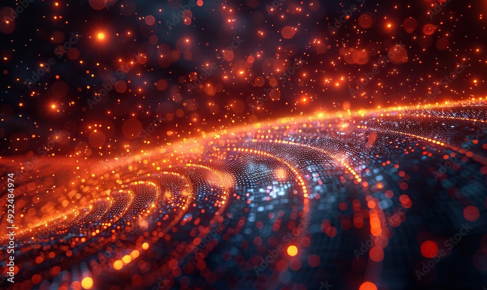 Obraz premium new age of data visualization data science,visual management design concept abstract background hand edited generative based.