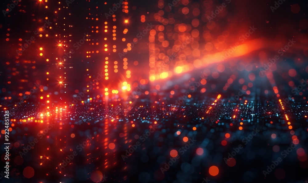 Fototapeta premium new age of data visualization data science,visual management design concept abstract background hand edited generative based.